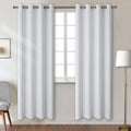 Room Darkening Curtains for Bedroom - 84 in Grommet Panels - Greyish