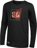 NFL Too Tough Long Sleeve Dri-Tek T-Shirt for Men - Soft Retro Logo