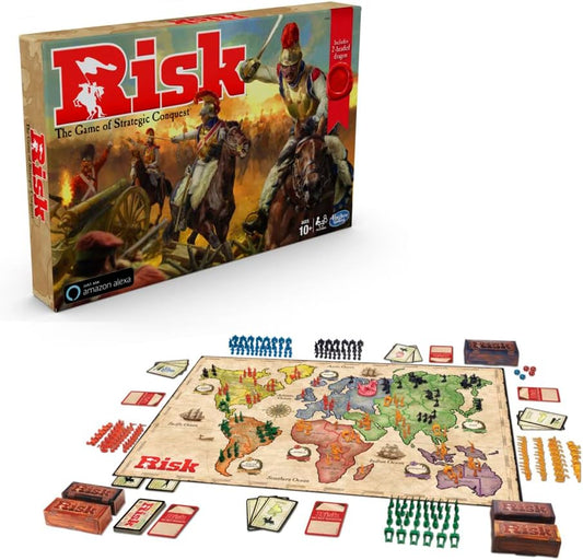 Hasbro Risk Game with Dragon & Alexa: Strategy Fun!