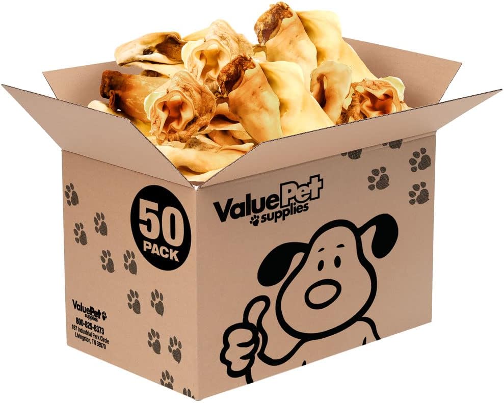 ValueBull Cow Ears for Dogs - All Natural Treats in Bulk Pack