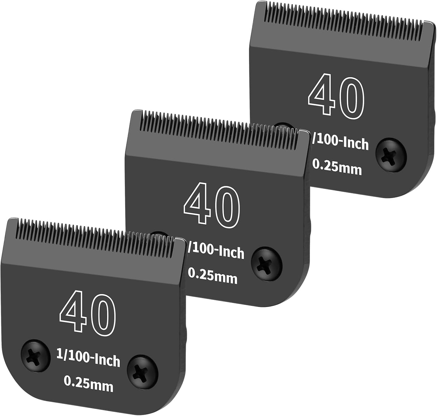 3 Pack 40# Detachable Dog Grooming Steel Blades for Clippers