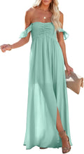 Smocked Off The Shoulder Maxi Dress - Breezy Summer Sundress Happy