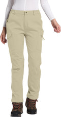 Women's Polar Fleece Lined Waterproof Hiking Pants - Warm, Windproof 6