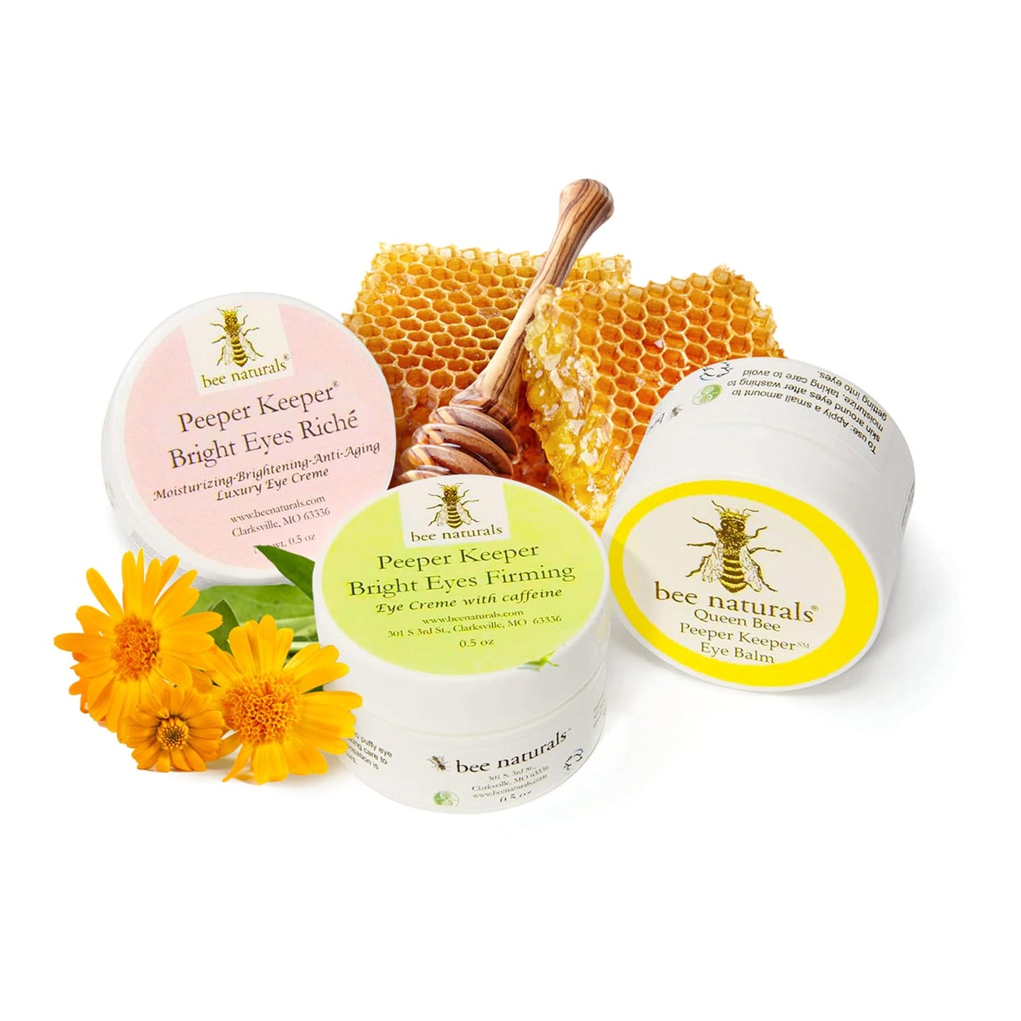 Bee Naturals Peeper Keeper Trio Eye Care Gift Set for Youthful Eyes