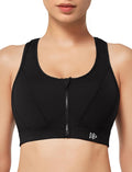 Yvette Zip Front Sports Bra - High Impact Support for Plus Size Women