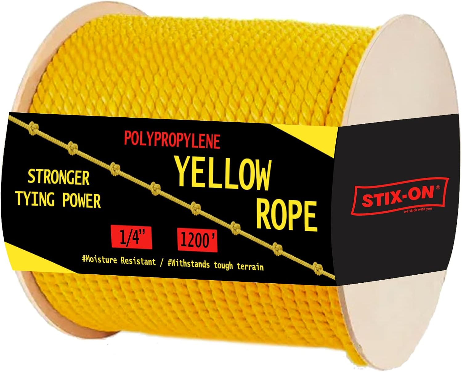 Polypropylene Rope - 1/4 Inch Twisted Nautical Heavy Duty