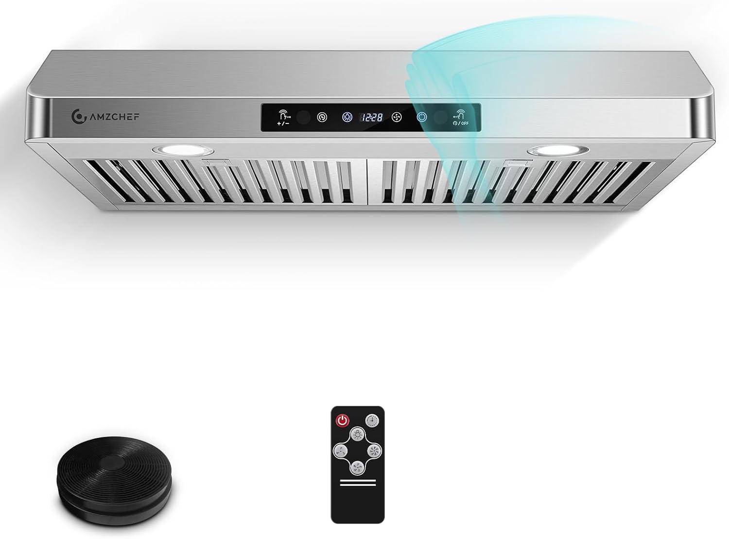 AMZCHEF Under Cabinet Range Hood 30 Inch with 750CFM Power