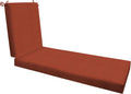 Honeycomb Outdoor Heritage Chaise Cushion, Textured Solid Terracotta