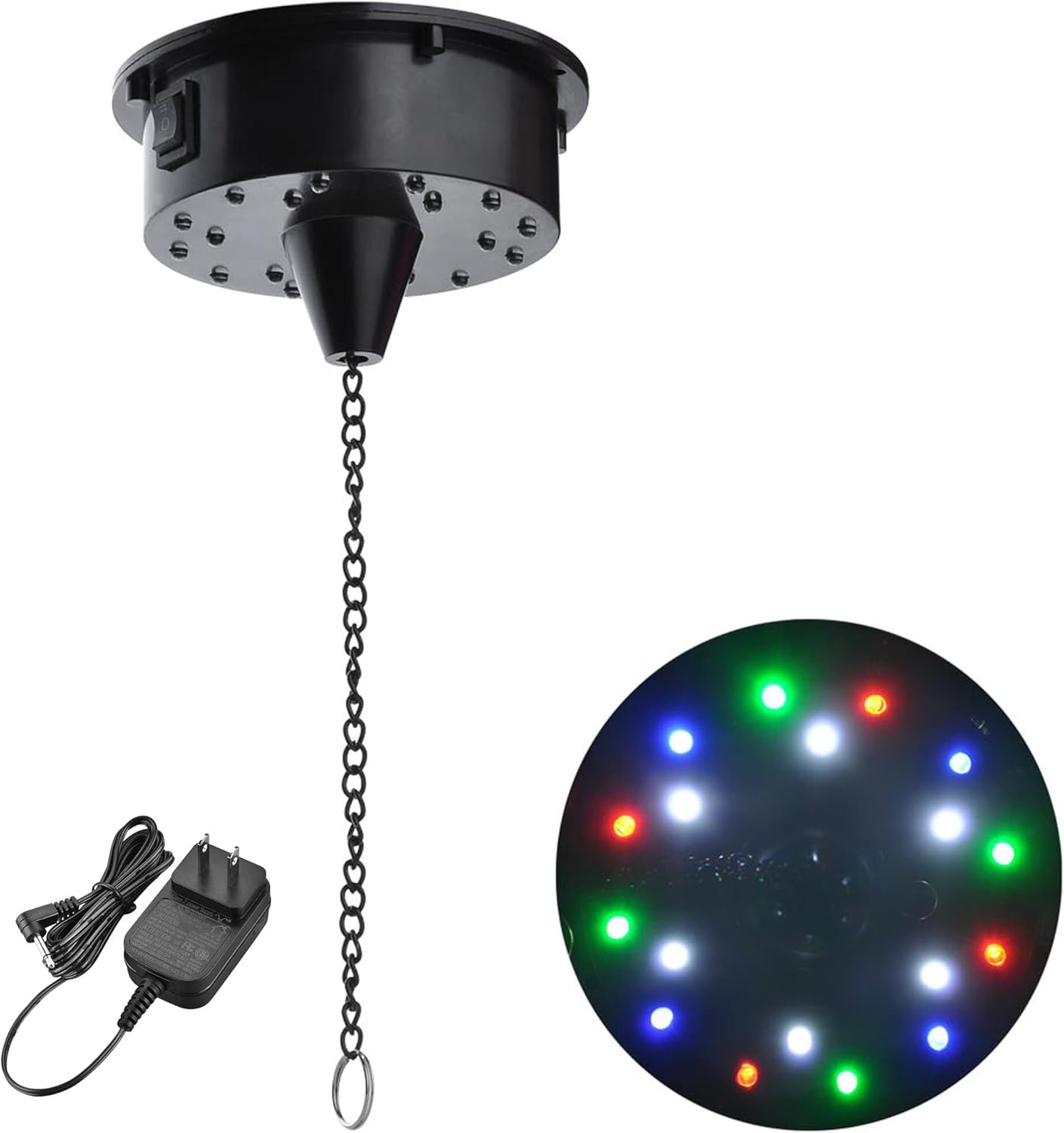 Disco Ball Motor with RGBW LED Lights for Parties and Events