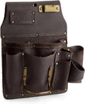 Oil-Tanned Leather Tool Pouch Set for Left Handed Contractors