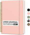 Lined Spiral Journal Notebook for Women & Men - Durable A5 Pink