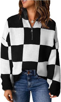 Dokotoo Women's Long Sleeve 1/4 Zip Pullover Sweater for Cozy Style