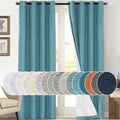 100% Blackout Curtains 108 in Long Thermal Insulated Textured Panels