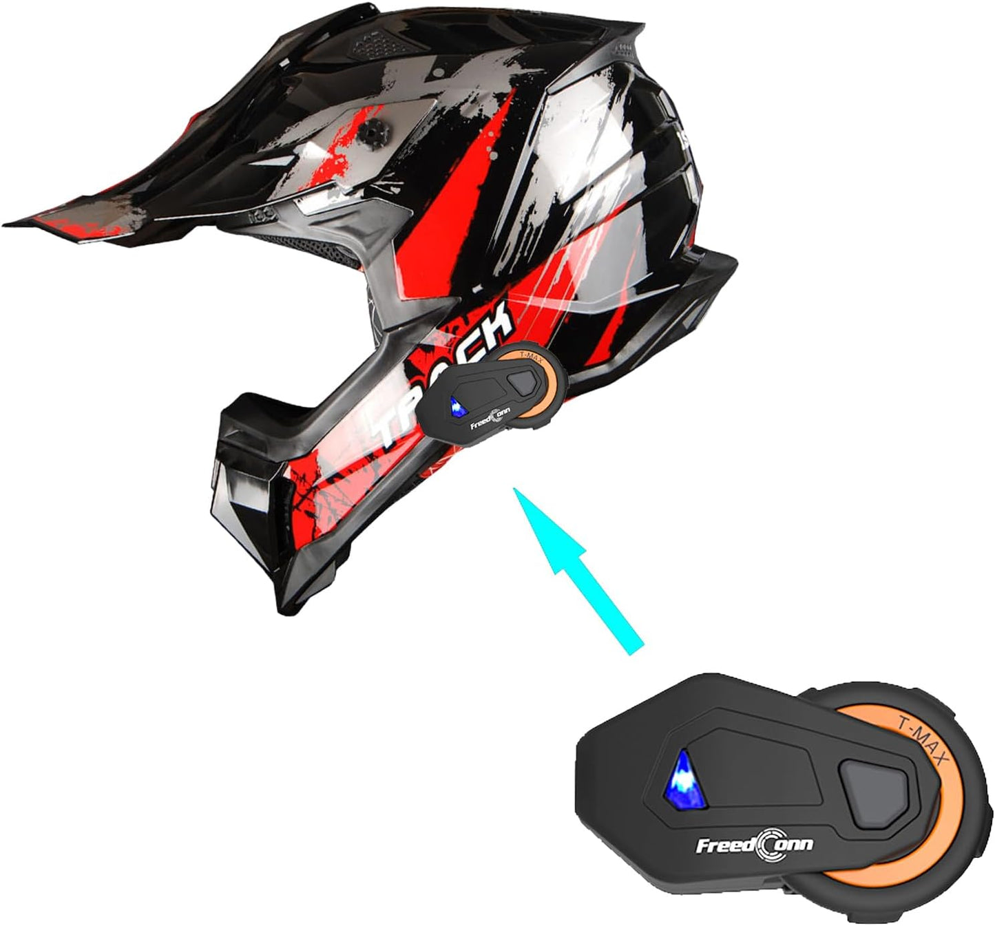 1Storm Adult Motocross Helmet with Bluetooth Headset for Riders