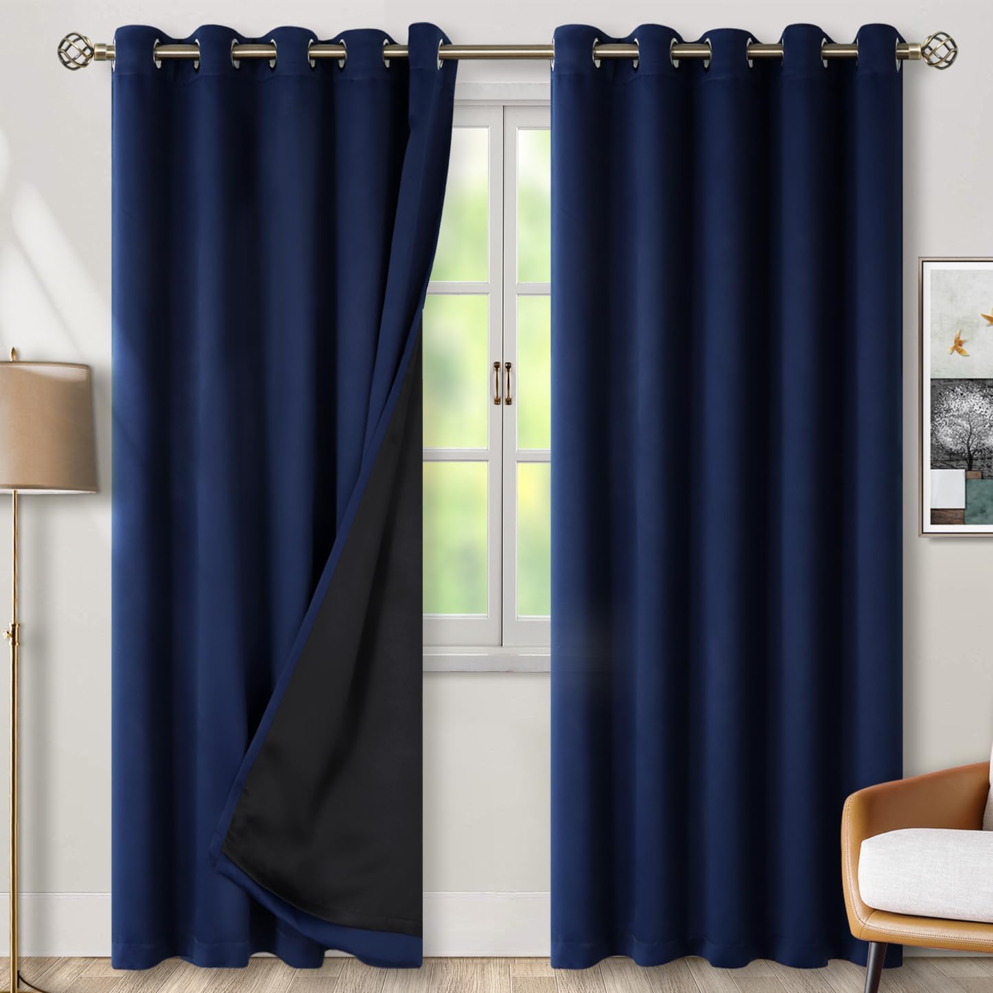 BGment Thermal Insulated Blackout Curtains for Bedroom 60 x 84