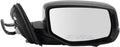 Passenger Side Heated Power Mirror Smooth Black Textured - Direct Fit