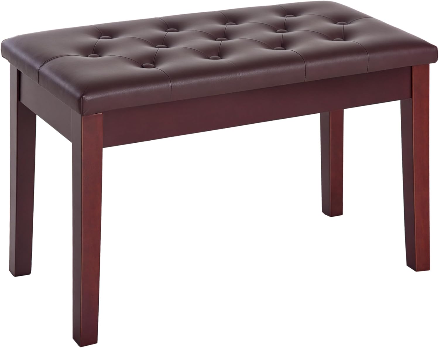HOMCOM Piano Bench with Faux Leather Cushion for Duets