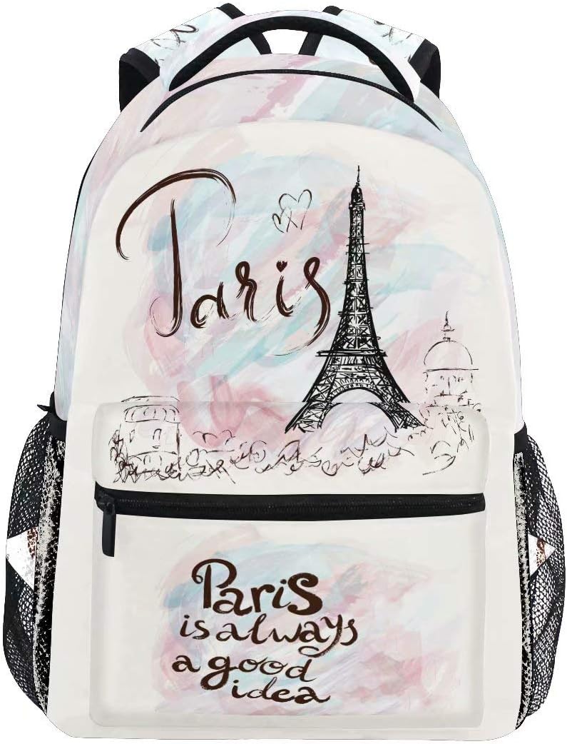 Wamika Eiffel Tower Girls Backpacks for School and Travel