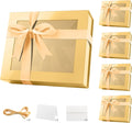 Extra Large Gold Gift Boxes with Window and Magnetic Lid - Elegant