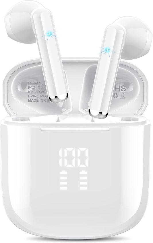 OYIB Bluetooth Earbuds with 4-Mics Crystal Clear Calls