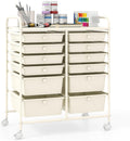 Giantex 12 Drawers Rolling Storage Cart - Removable Drawer Organizer