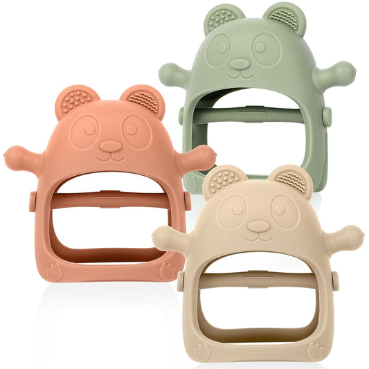 Anti-Drop Teething Mittens x3 - Soothe & Entertain Babies!