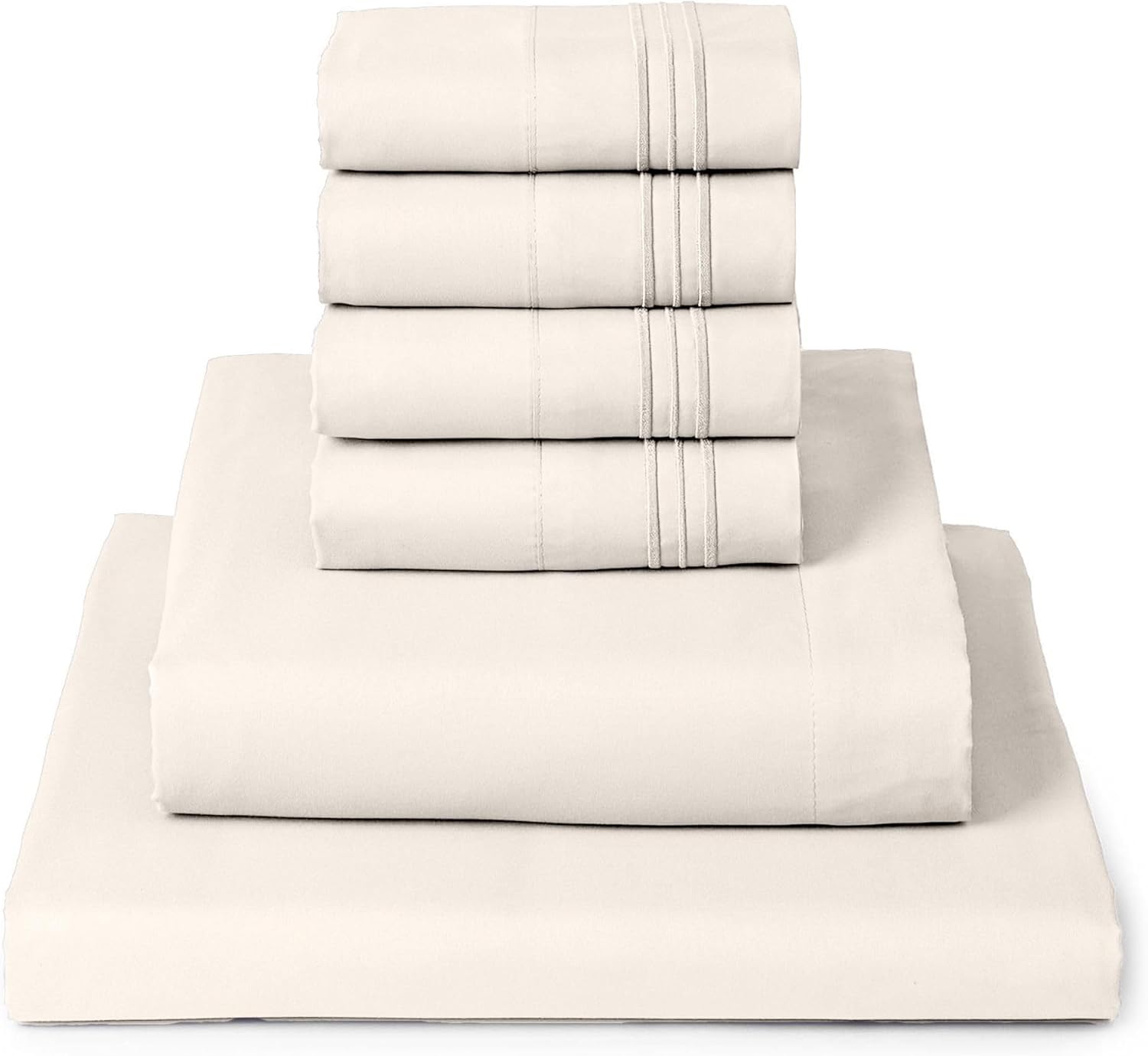 Mellanni Full Sheet Set - 6-Piece Cooling Bedding for Comfort