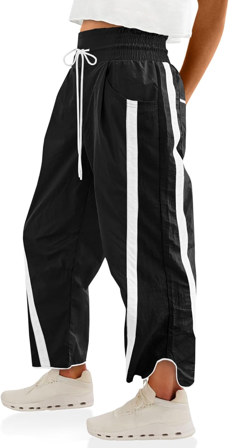 Fisoew Women's Baggy Wide Leg Pants for Casual Comfort