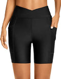 Lecieldusoir High Waisted Swim Shorts - UPF 50+ with Pockets