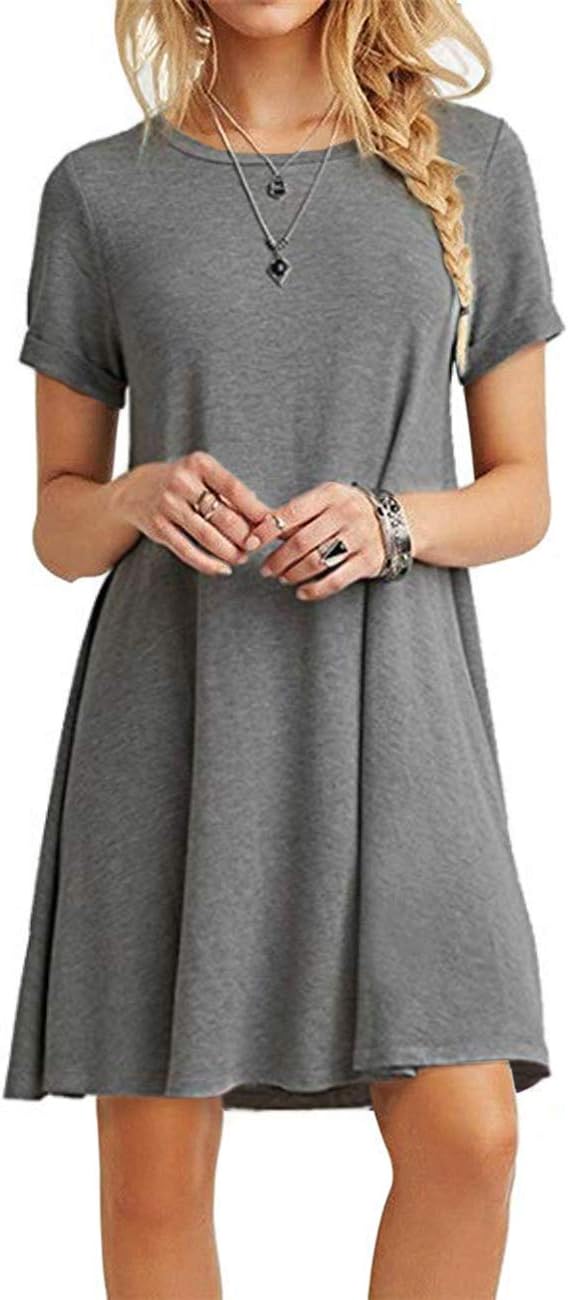 MOLERANI Women's Casual T-Shirt Dress for Everyday Wear