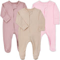 Aablexema Baby Zipper Pajamas Bamboo Rayon - Soft Unisex Footed PJs