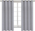 Light Grey Star Blackout Curtains for Kid's Bedroom - Room Darkening