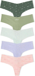 Victoria's Secret PINK No Show Thong Underwear Multi Pack - Seamless 5