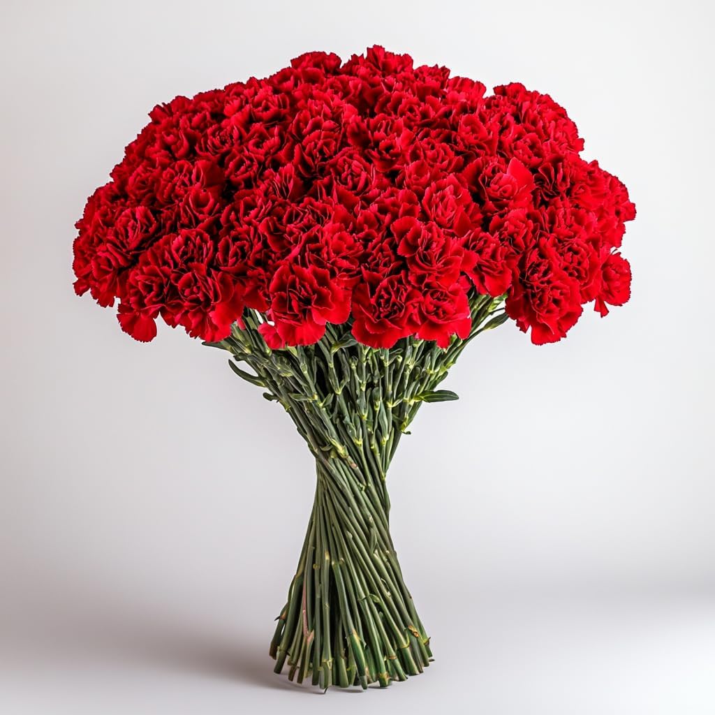GlobalRose 100 Red Carnation Flowers for Every Special Occasion