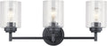 Kichler Winslow 21.5 in 3-Light Vanity Light in Black - Modern Seeded