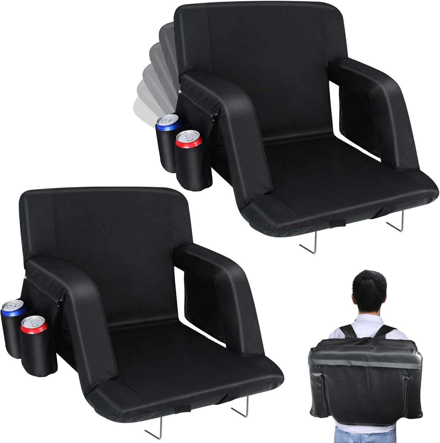 PALATALA Stadium Seats with Back Support for Comfort