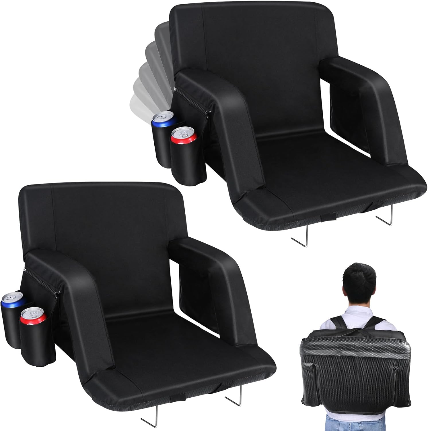 PALATALA Stadium Seats with Back Support for Comfort