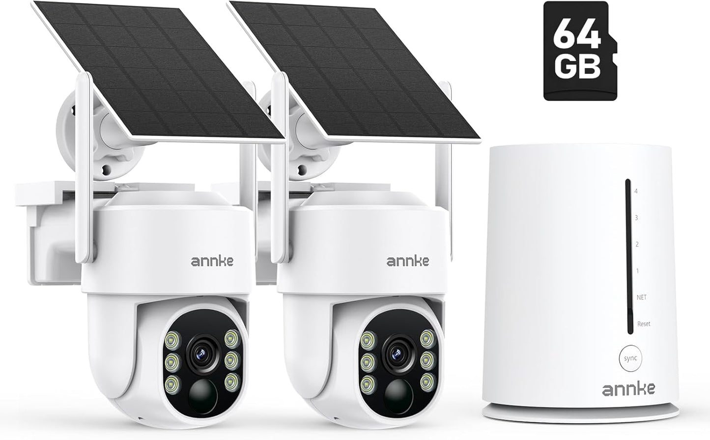 ANNKE 4MP 2K Wireless Security Camera Outdoor with Solar Power