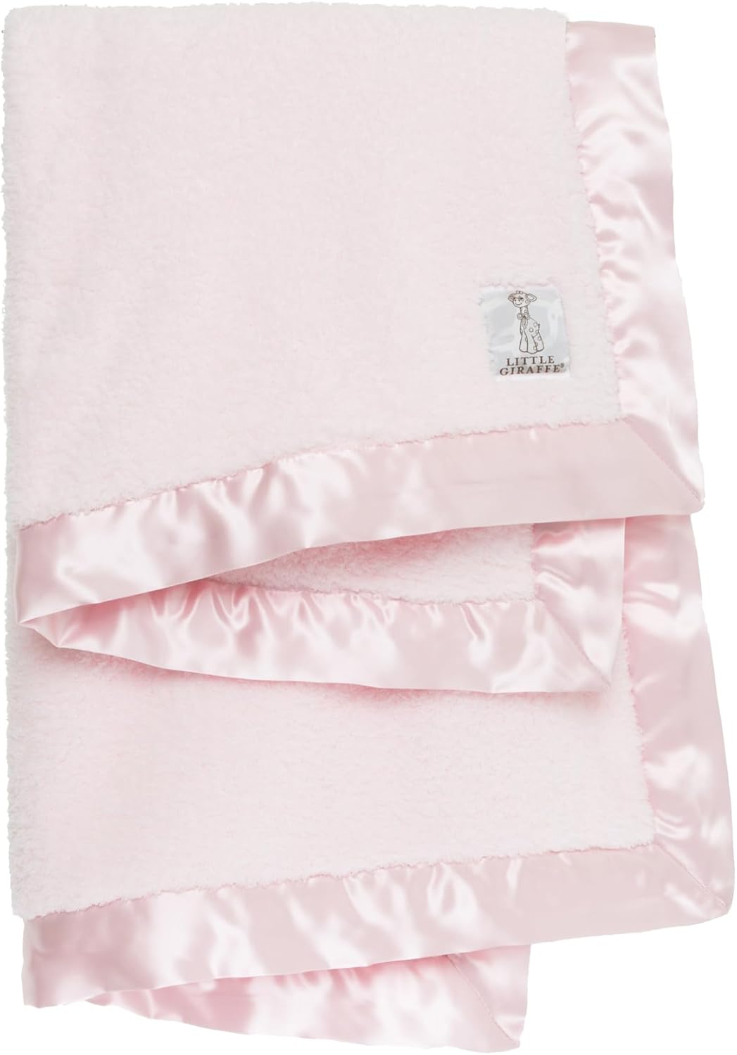 Little Giraffe Baby Blanket - Soft Chenille with Satin Trim