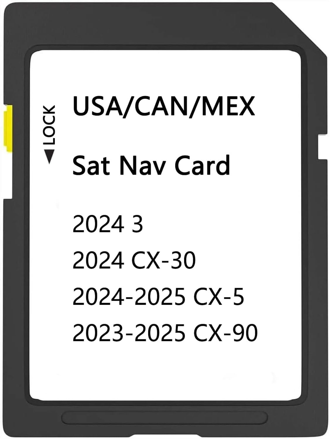 GPS Navigation SD Card for 2024 3, CX30, CX5, CX90 Models