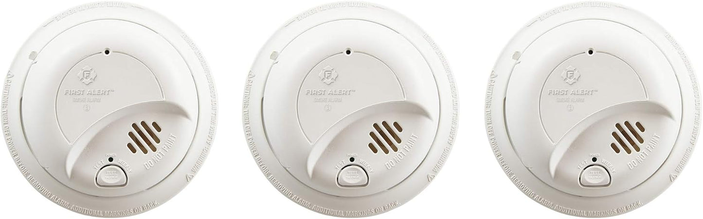 First Alert 9120B Smoke Detector 3-Pack with Battery Backup