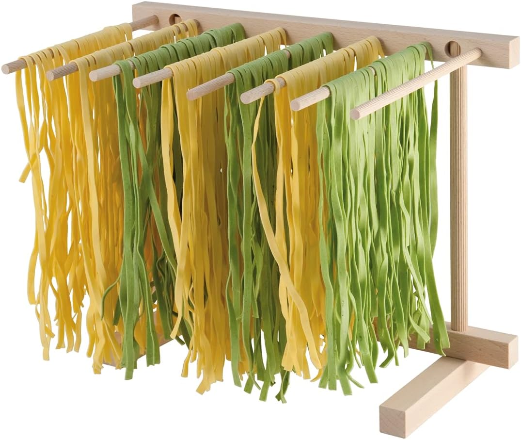 Eppicotispai Collapsable Pasta Drying Rack: Space-Saving Beechwood