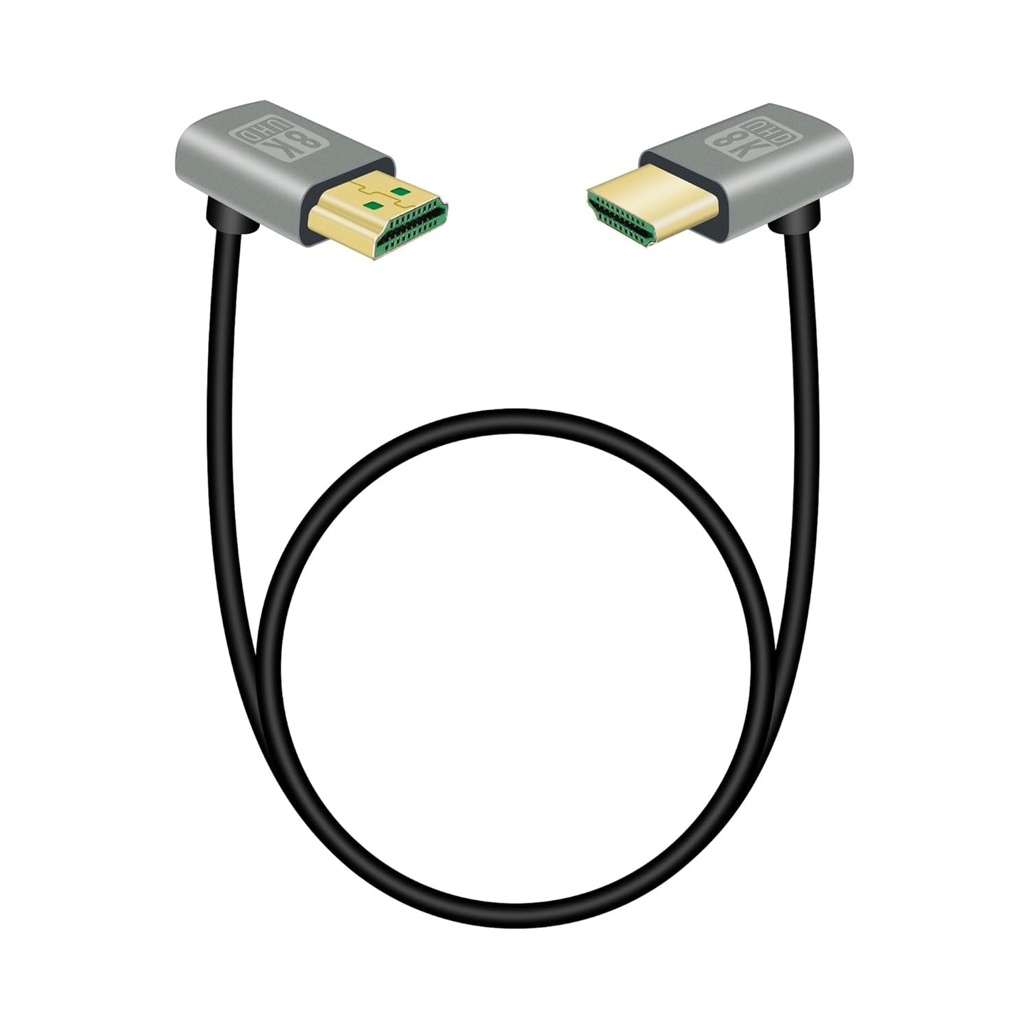 8K HDMI Cable 90 Up&Down Angle - High Speed Extension Cord
