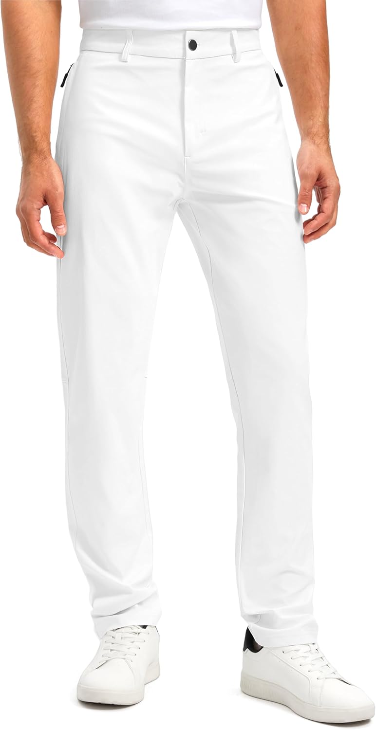 Men's Golf Pants - Slim Fit Stretch Lightweight Dress Pants