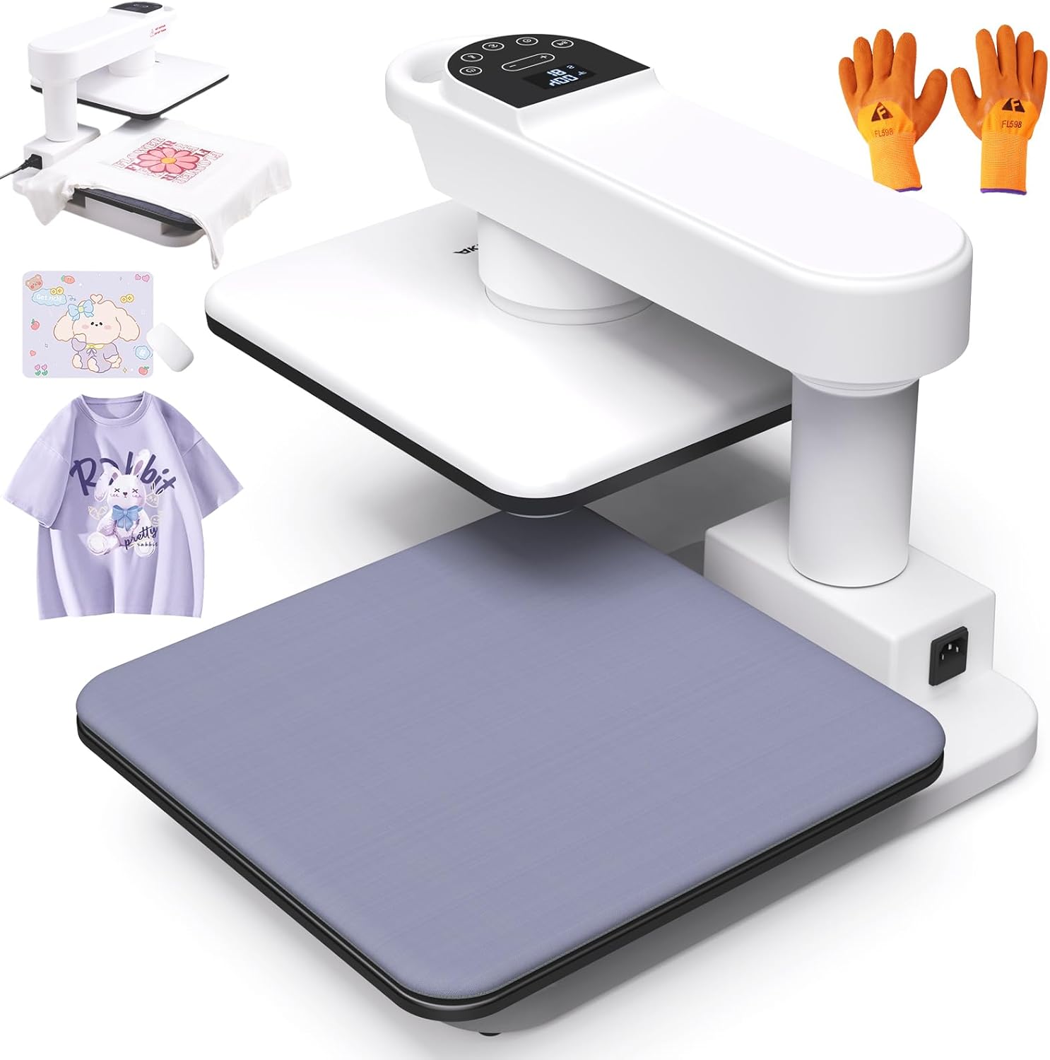 Whubefy 360 Swivel Auto Heat Press - Perfect for T Shirts & More