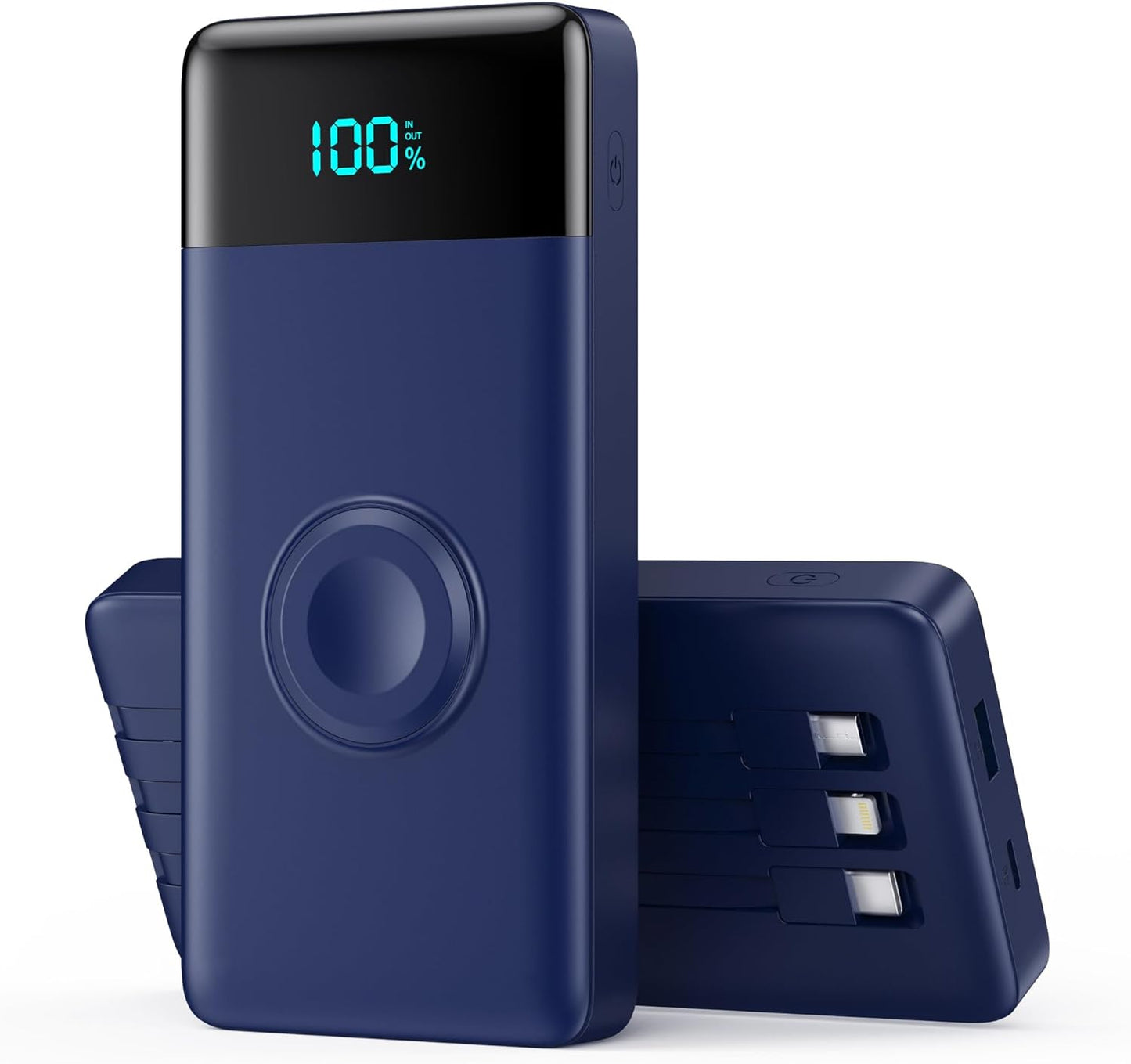 Portable Charger with Built-in Cables and iWatch Charger 10800mAh