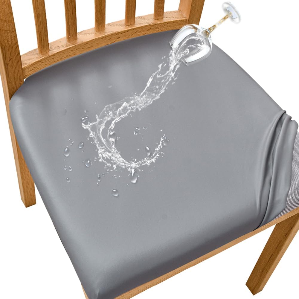Waterproof PU Leather Chair Seat Covers for Dining Chairs