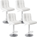 DUMOS Bar Stools Set of 4 24 in Counter Height - Modern PU Leather