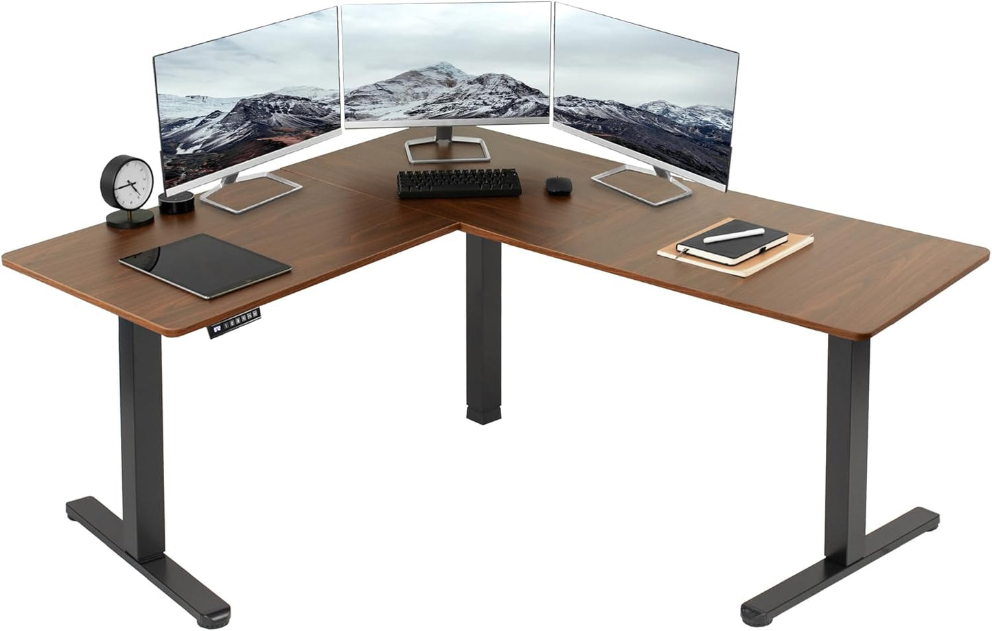 Electric L-Shaped Standing Desk with Memory Height Control 63ft x 55ft
