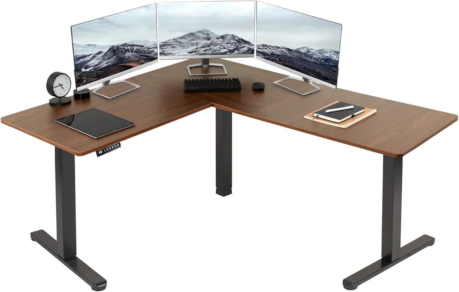 Electric L-Shaped Standing Desk with Memory Height Control 63ft x 55ft